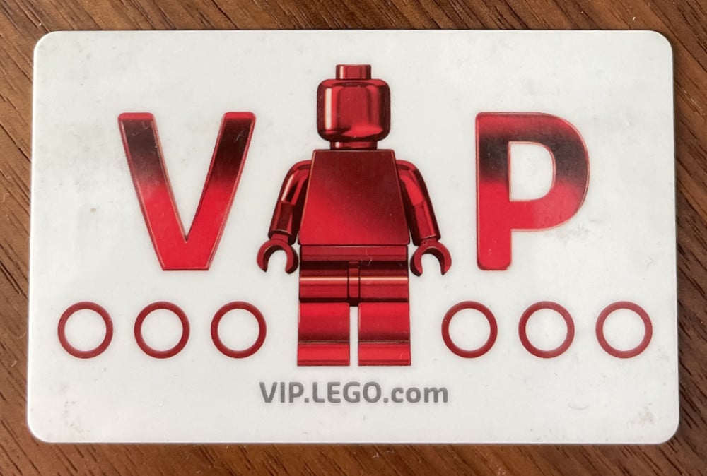 Lego VIP card